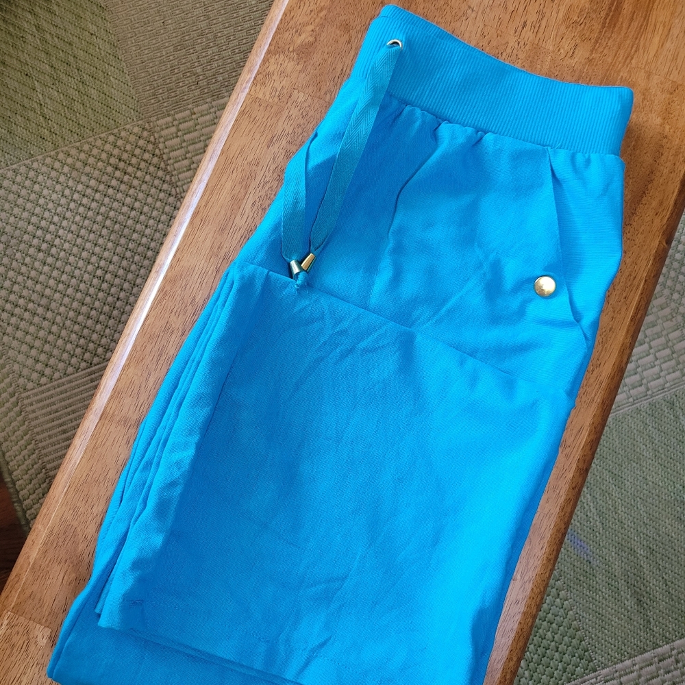 New Look Linen Wide Leg Linen Trousers Large Blue